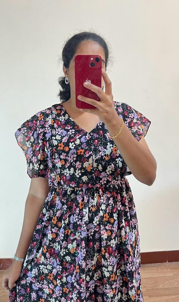 Butterfly Sleeves Fusion Dress – Masakali by Bhavika