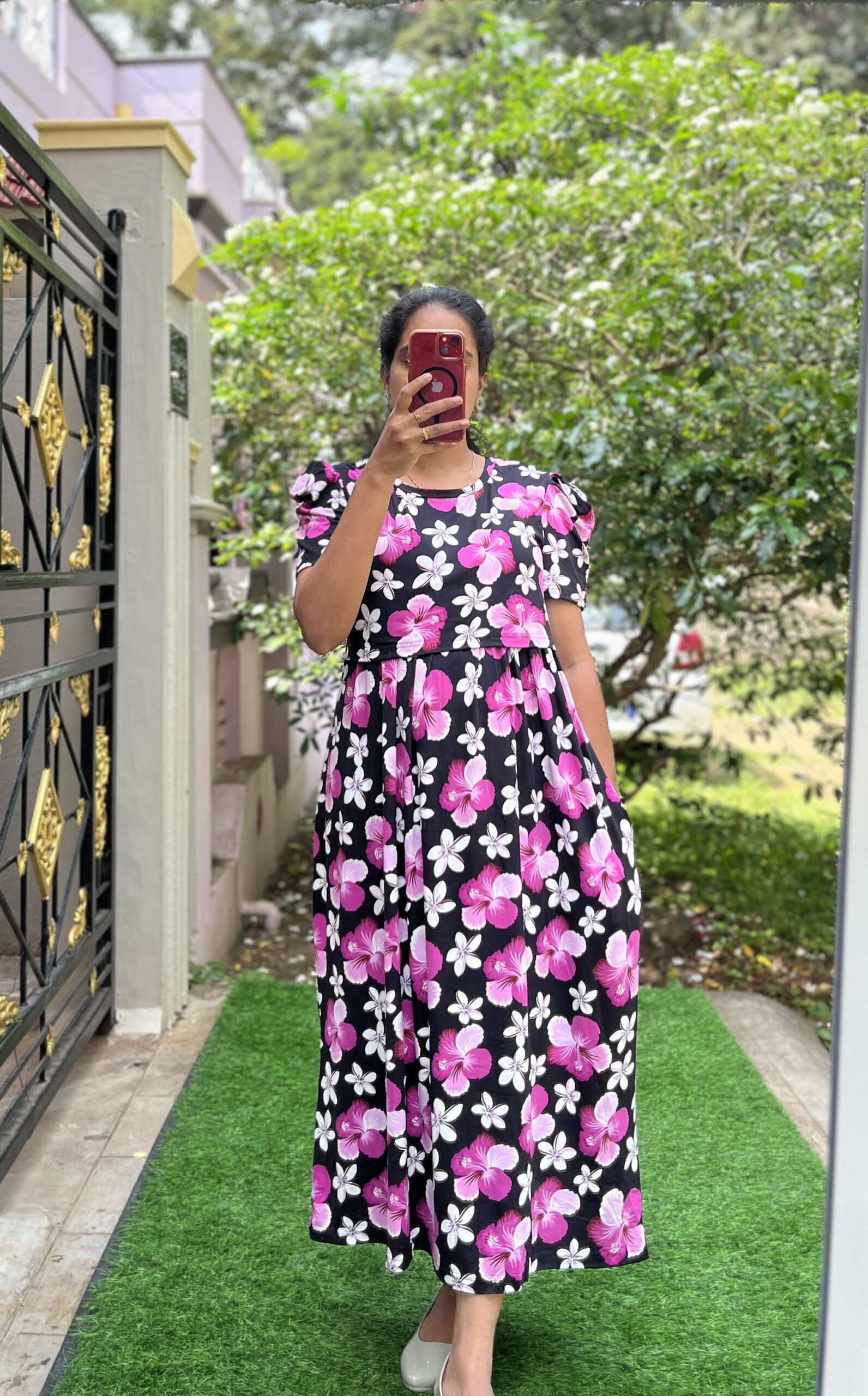 Maternity/Feeding Lounge wear - Zipless MaternityWear- LW Hibiscus