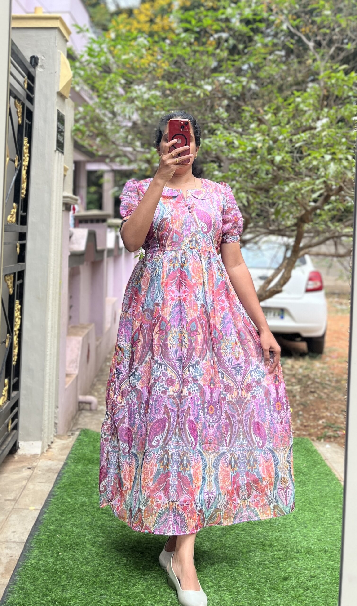 Georgette Maternity/Feeding kurti - PeterPan - Silky