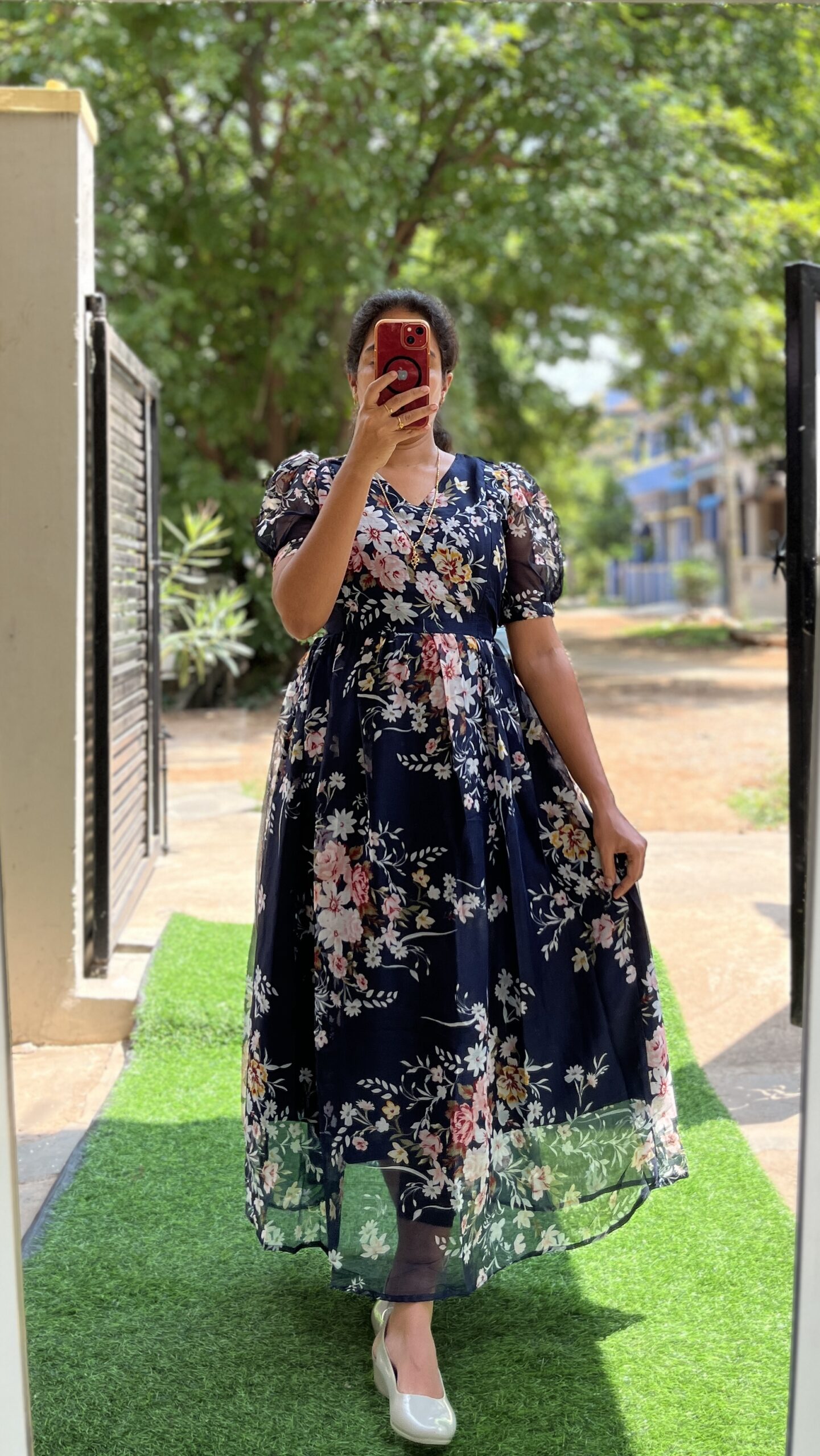 Georgette Maternity/Feeding kurti - Vneck Natiya