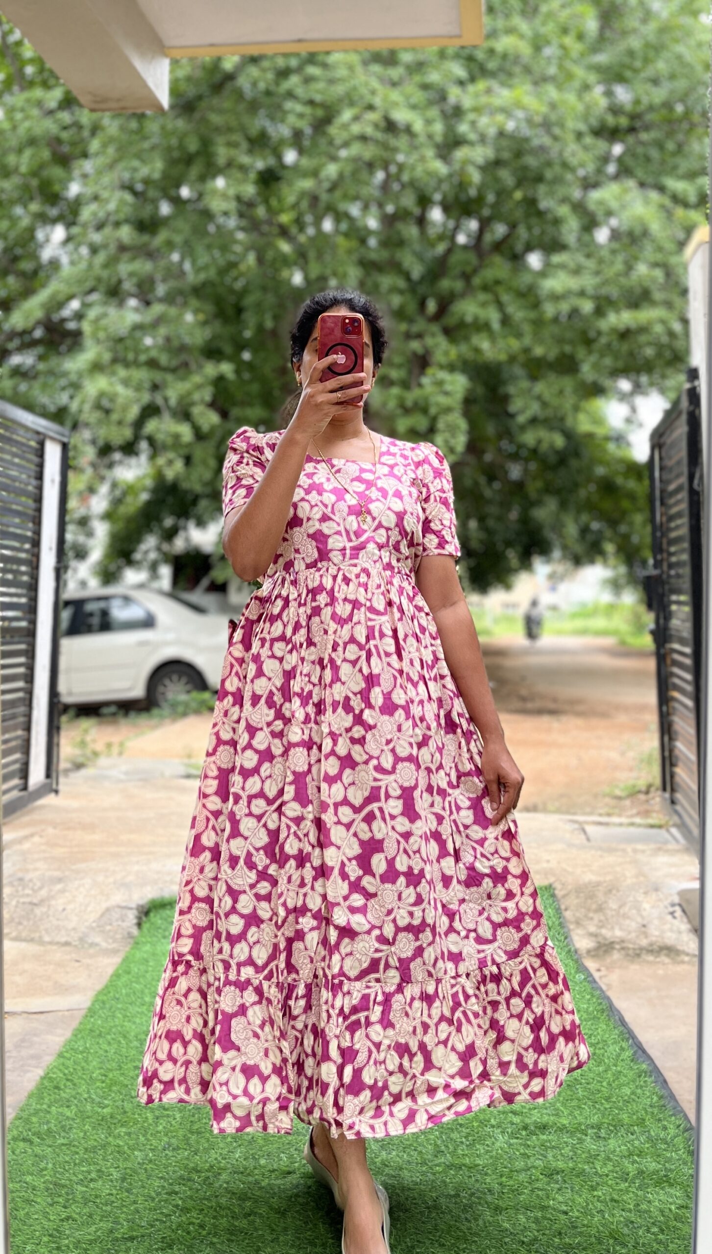 Cotton Maternity/Feeding kurti - SS -Leaf