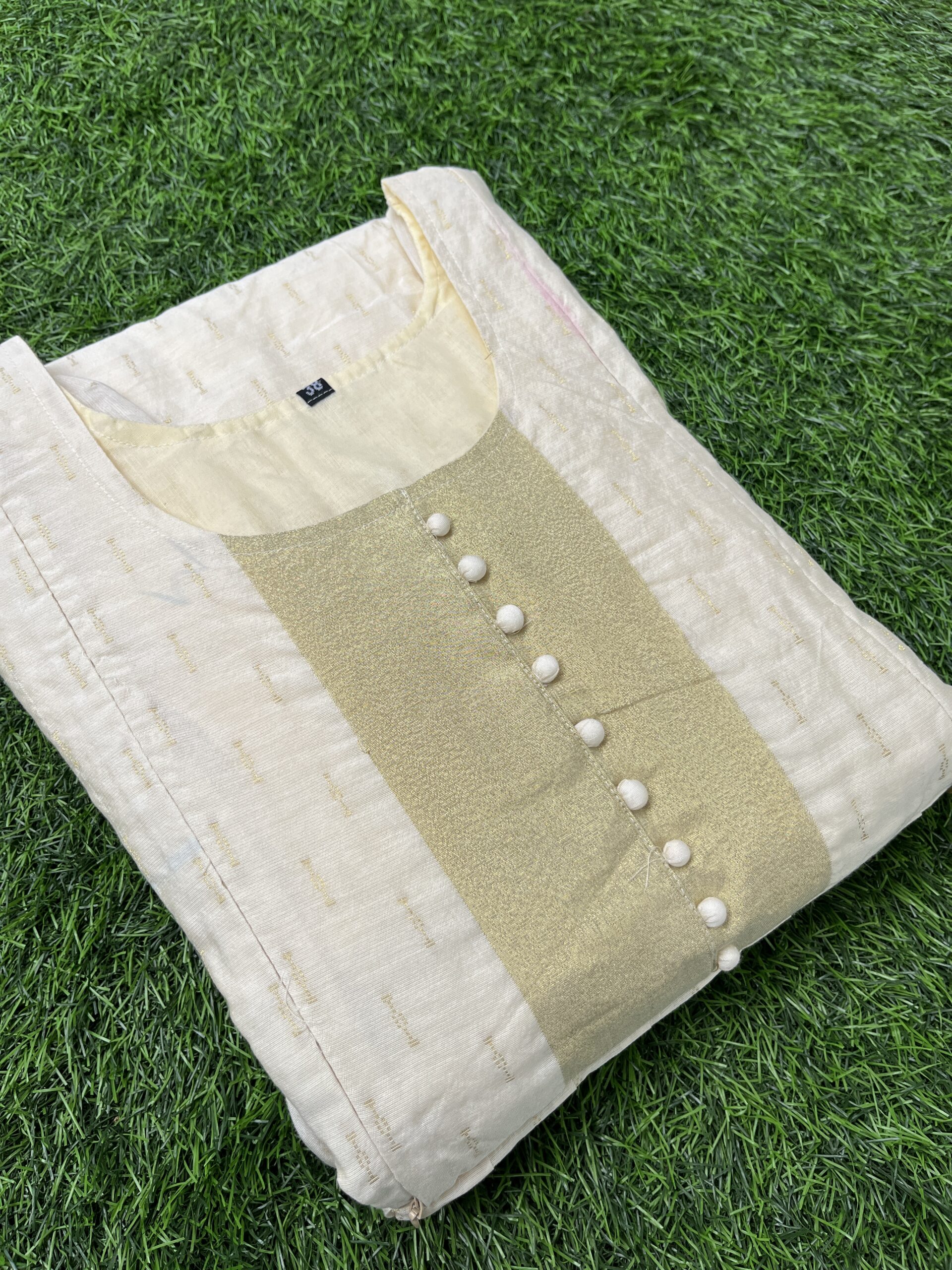 Maternity/Feeding kurti - Slubsilk Kerala Style - Image 2