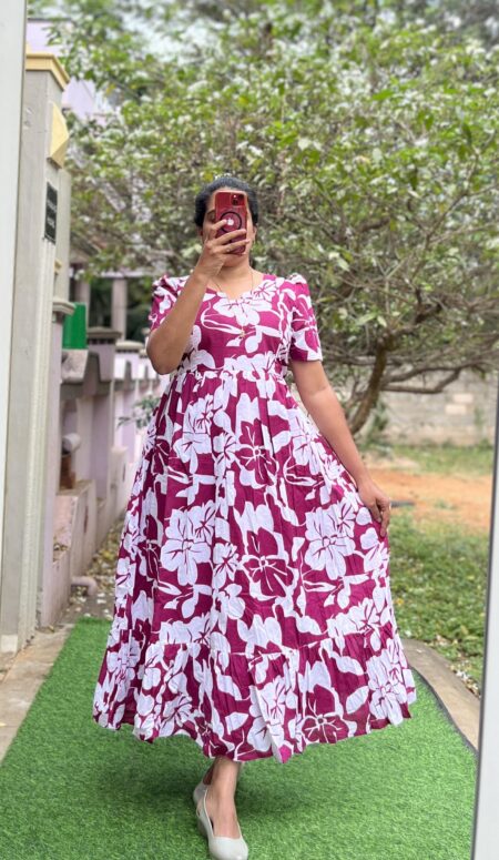 Cotton Maternity/Feeding kurti - SS - Cotton Redish Pink