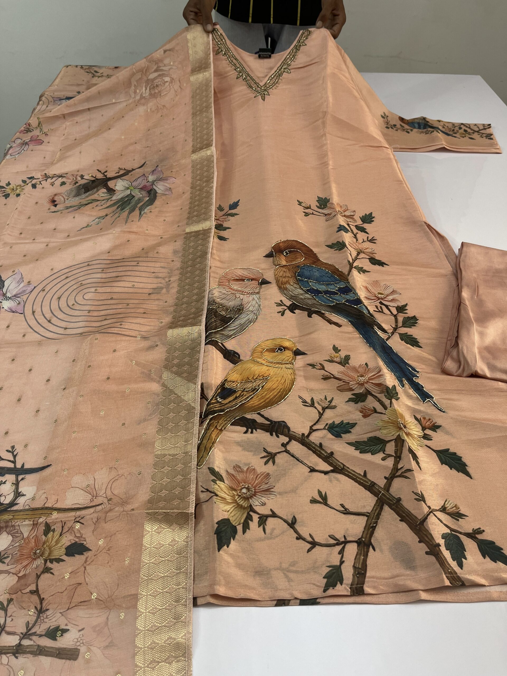 Shimmer Kurti set - 3pc set - Sparrow