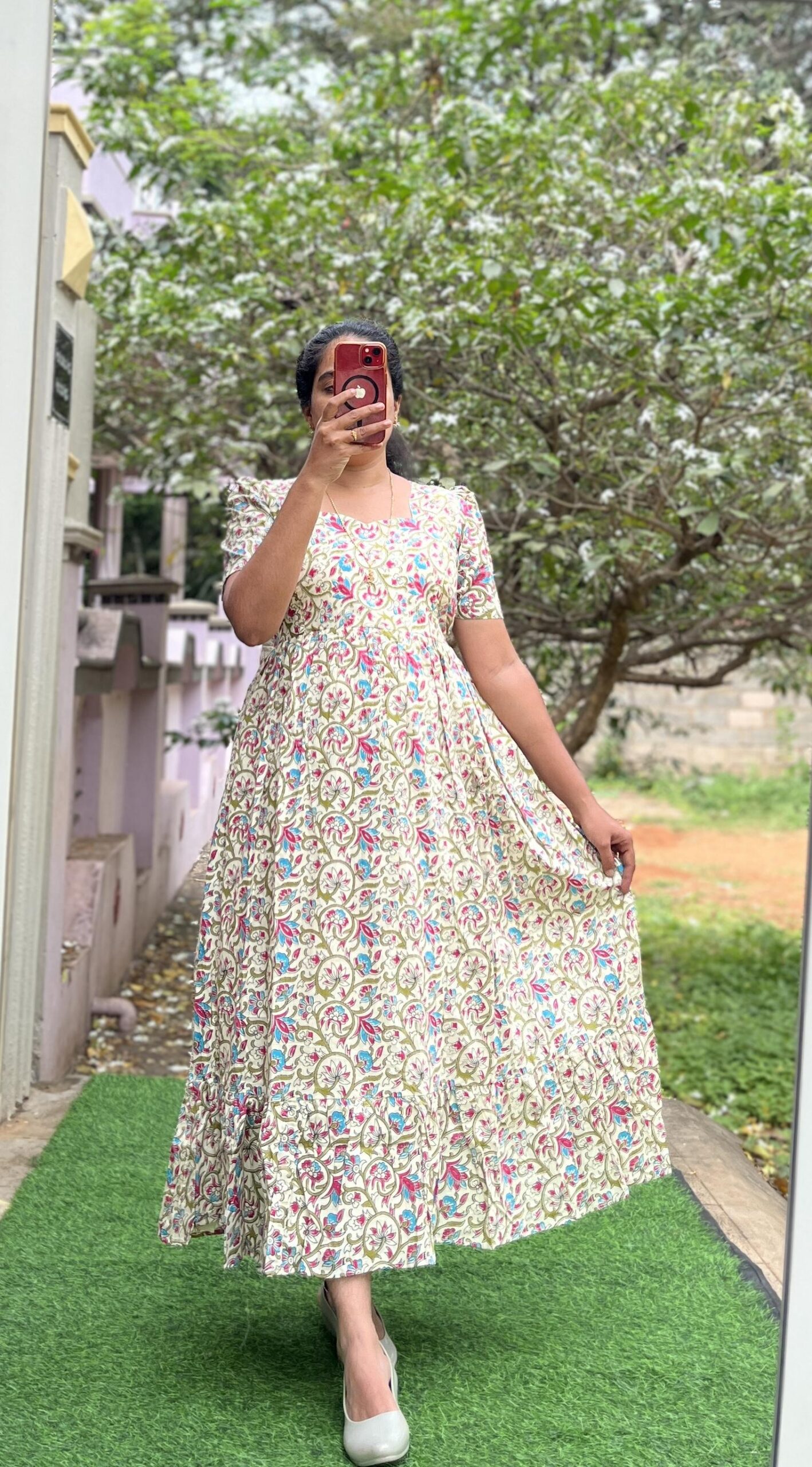 Cotton Maternity/Feeding kurti - SS Floral