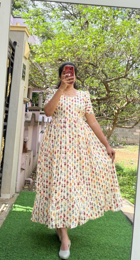 Cotton Maternity/Feeding kurti - SS - Cotton Mini Elephant