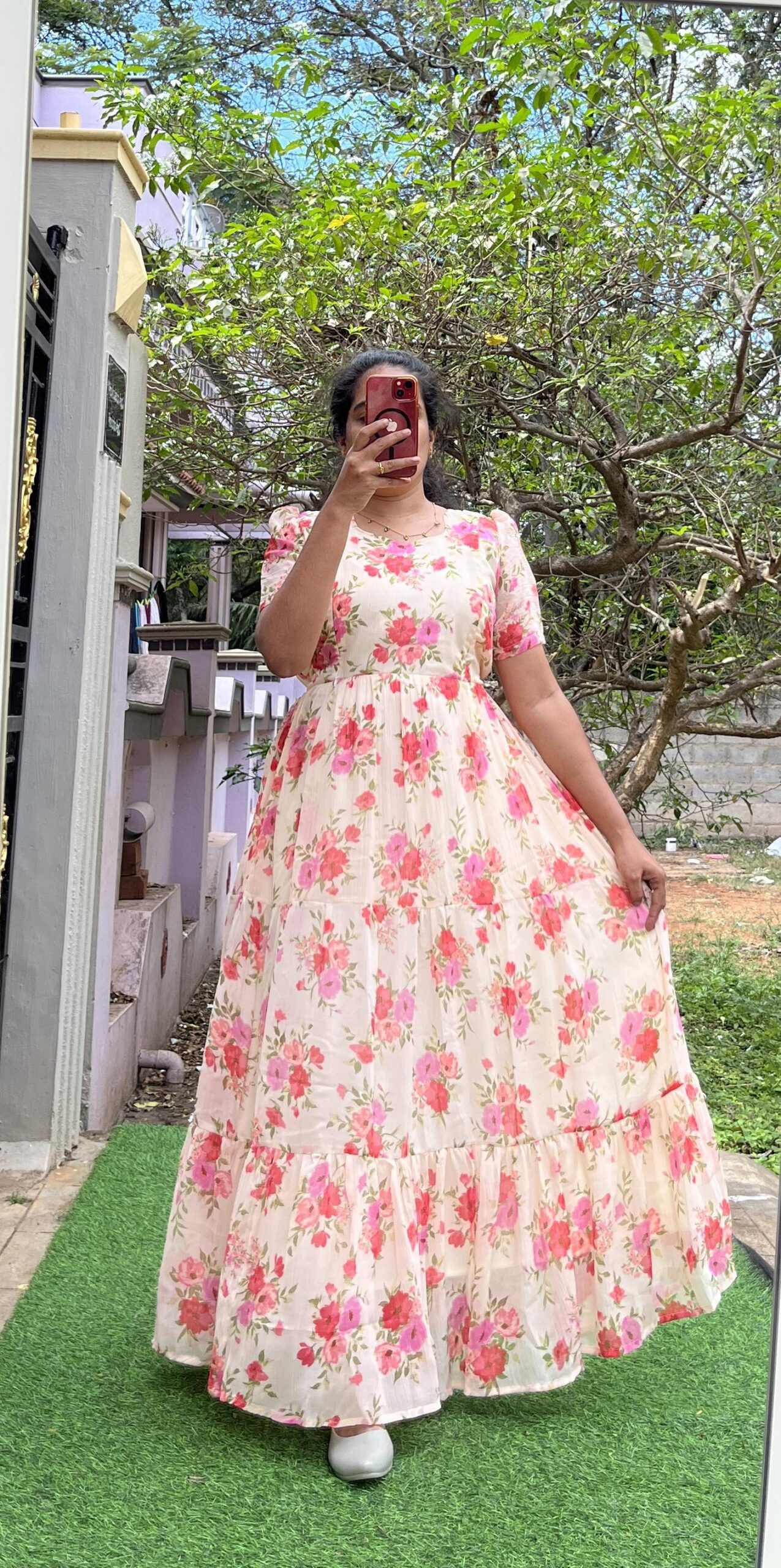 Georgette Maternity/ Feeding Maxi - 3tier - Georgette Dove