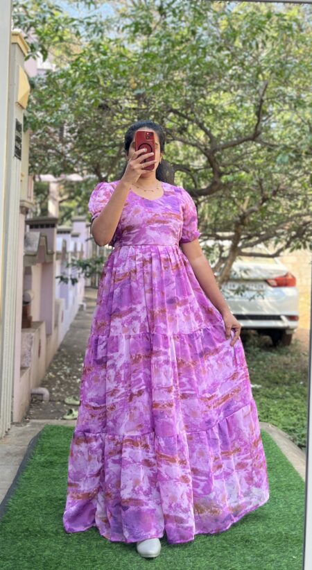 Georgette Maternity/ Feeding Maxi - 3tier - Georgette BrushPaint