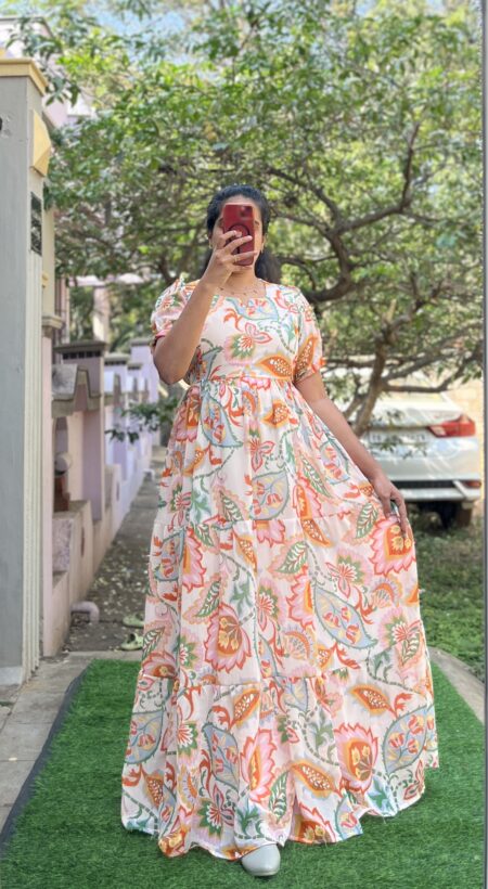 Georgette Maternity/ Feeding Maxi - 3tier - Georgette R104