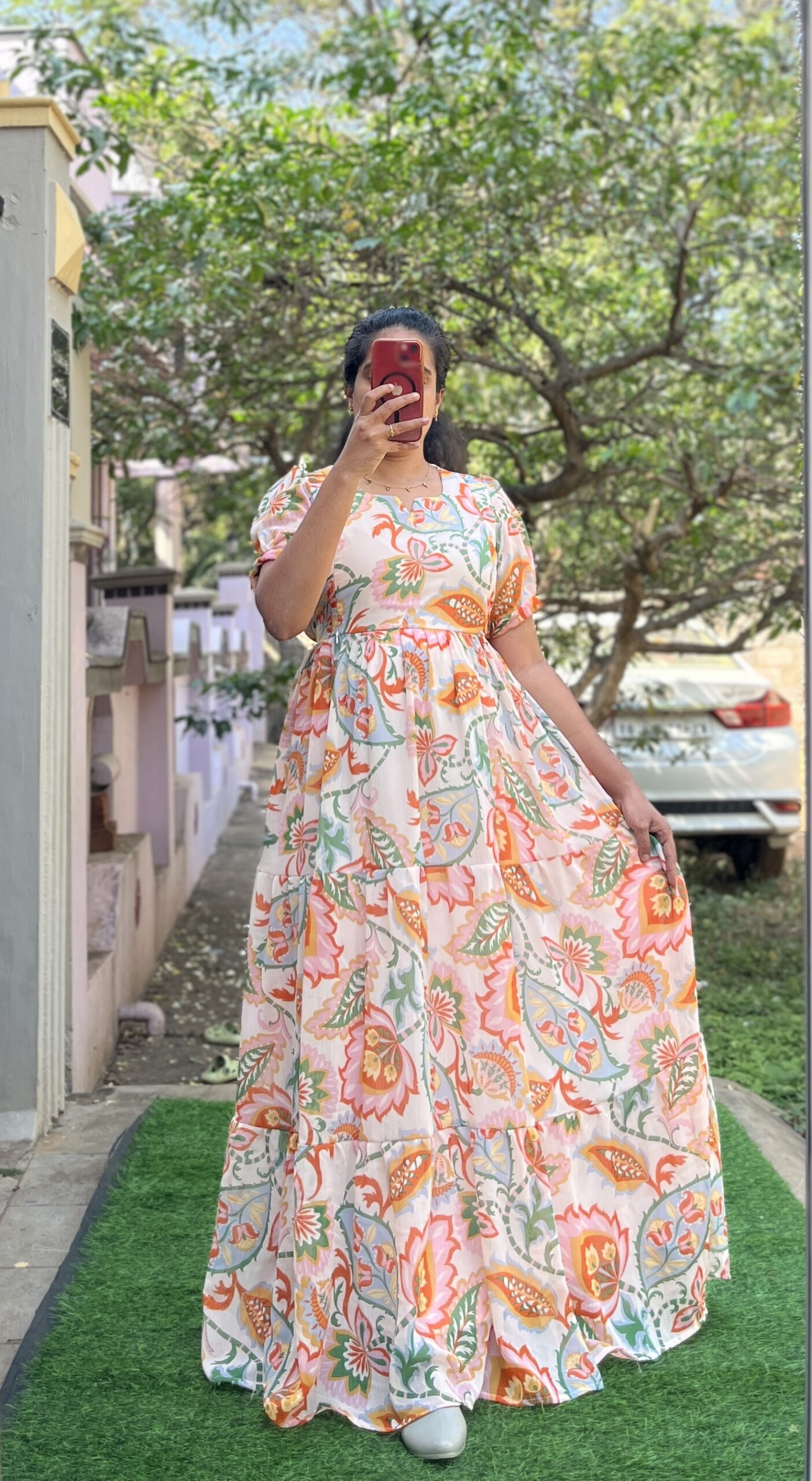 Georgette Maternity/ Feeding Maxi - 3tier - Georgette R104