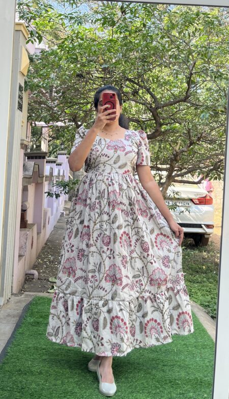 Cotton Maternity/Feeding kurti - SS - Cotton Kalyani