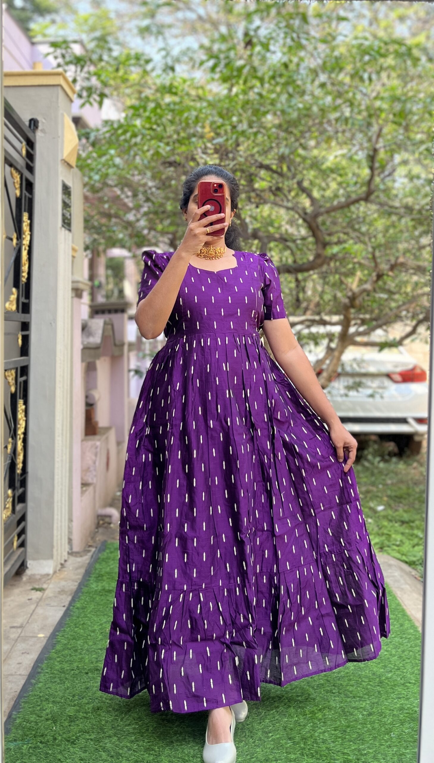 Maternity/Feeding kurti - Slubsilk Purple