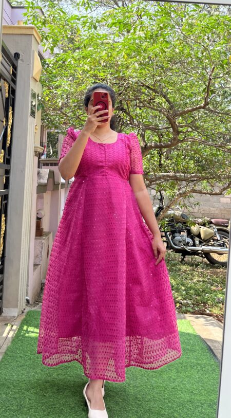 Anarkali Feeding Maxi  - Net Angel