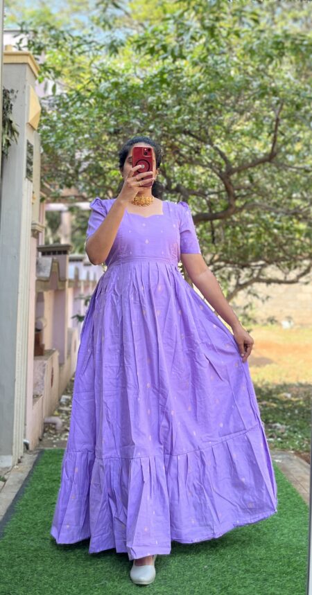 Maternity/Feeding kurti - Slub Silk Lavender