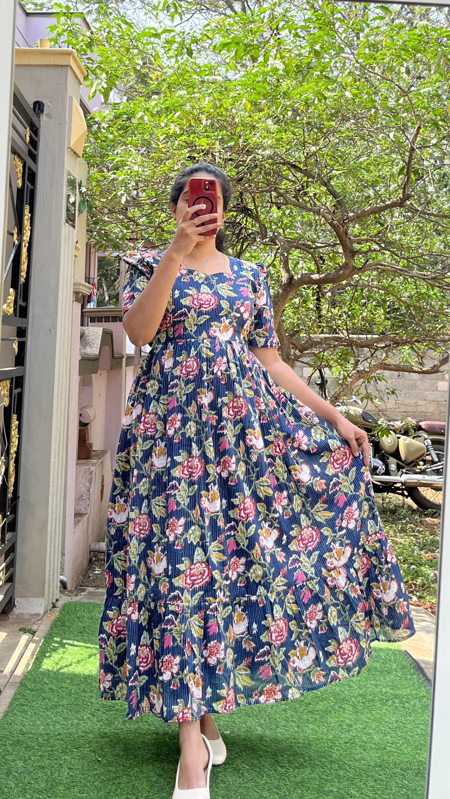 Cotton Maternity/Feeding kurti - SS - Kantha Cotton Pretty