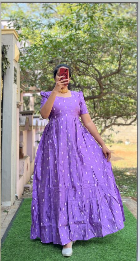 Maternity/Feeding kurti - Slub Silk Lavender