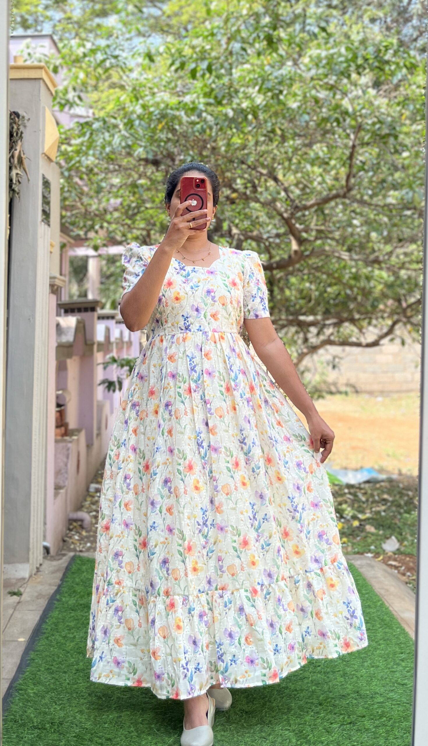 Maternity/Feeding kurti - Hakoba White Marble