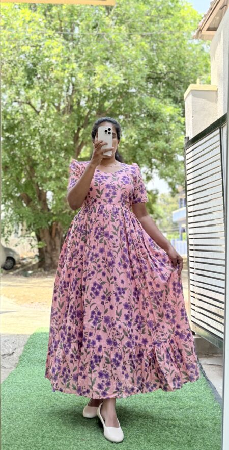 Cotton Maternity/Feeding kurti - Kantha PaperFlower