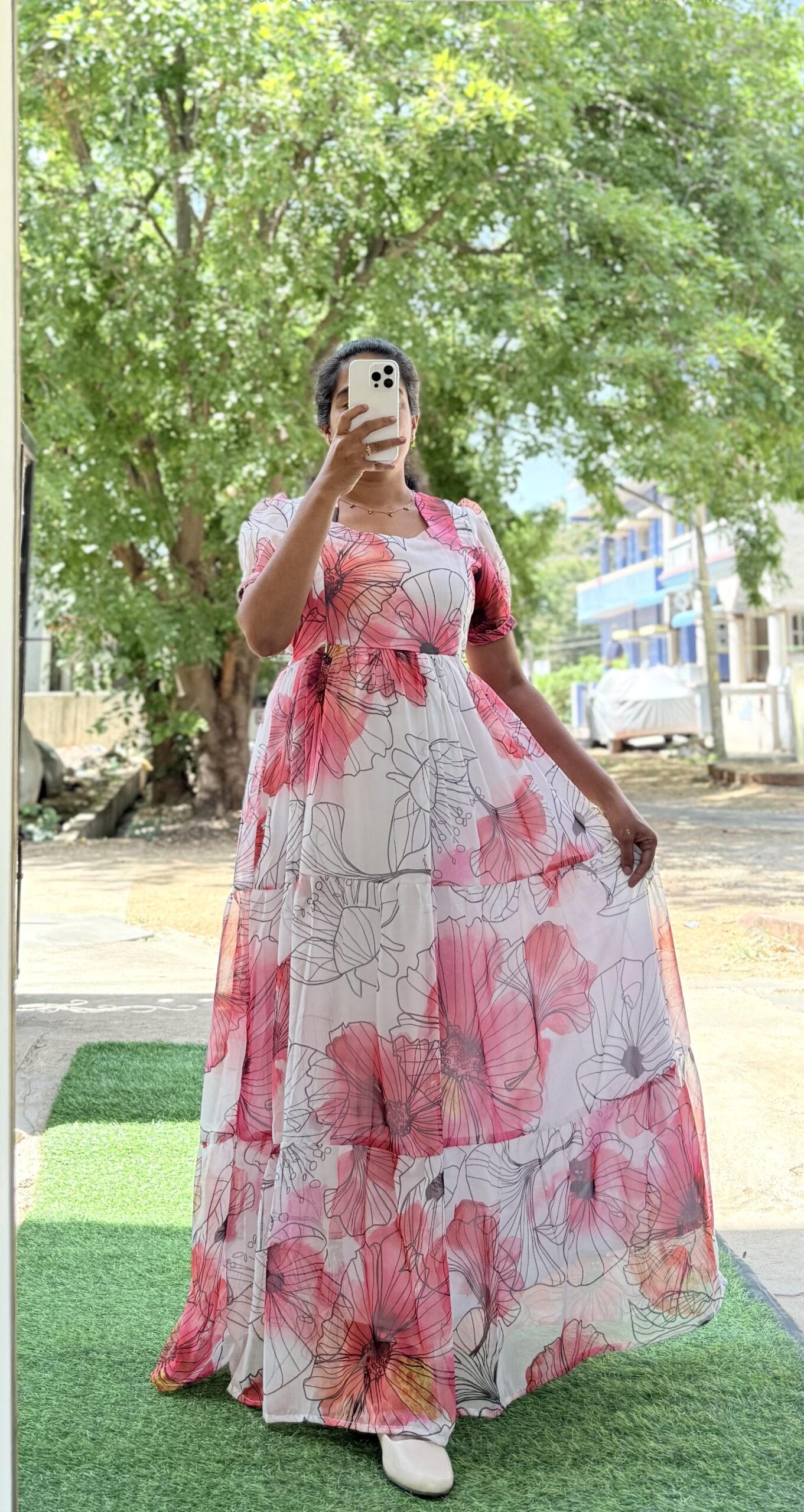 Georgette Maternity/ Feeding Maxi - 3tier - Georgette RR Gayu