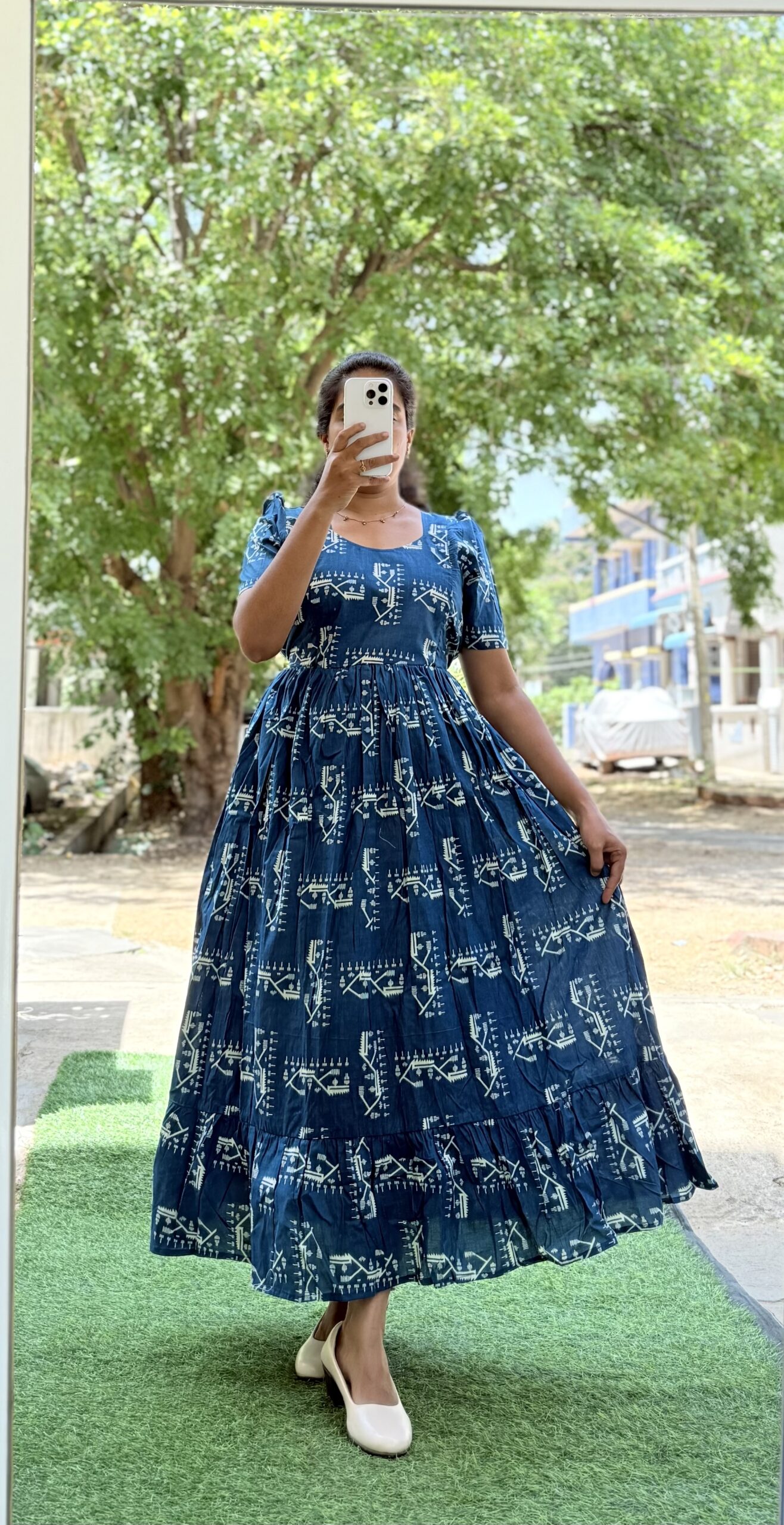 Cotton Maternity/Feeding kurti - Cotton BlueArrow