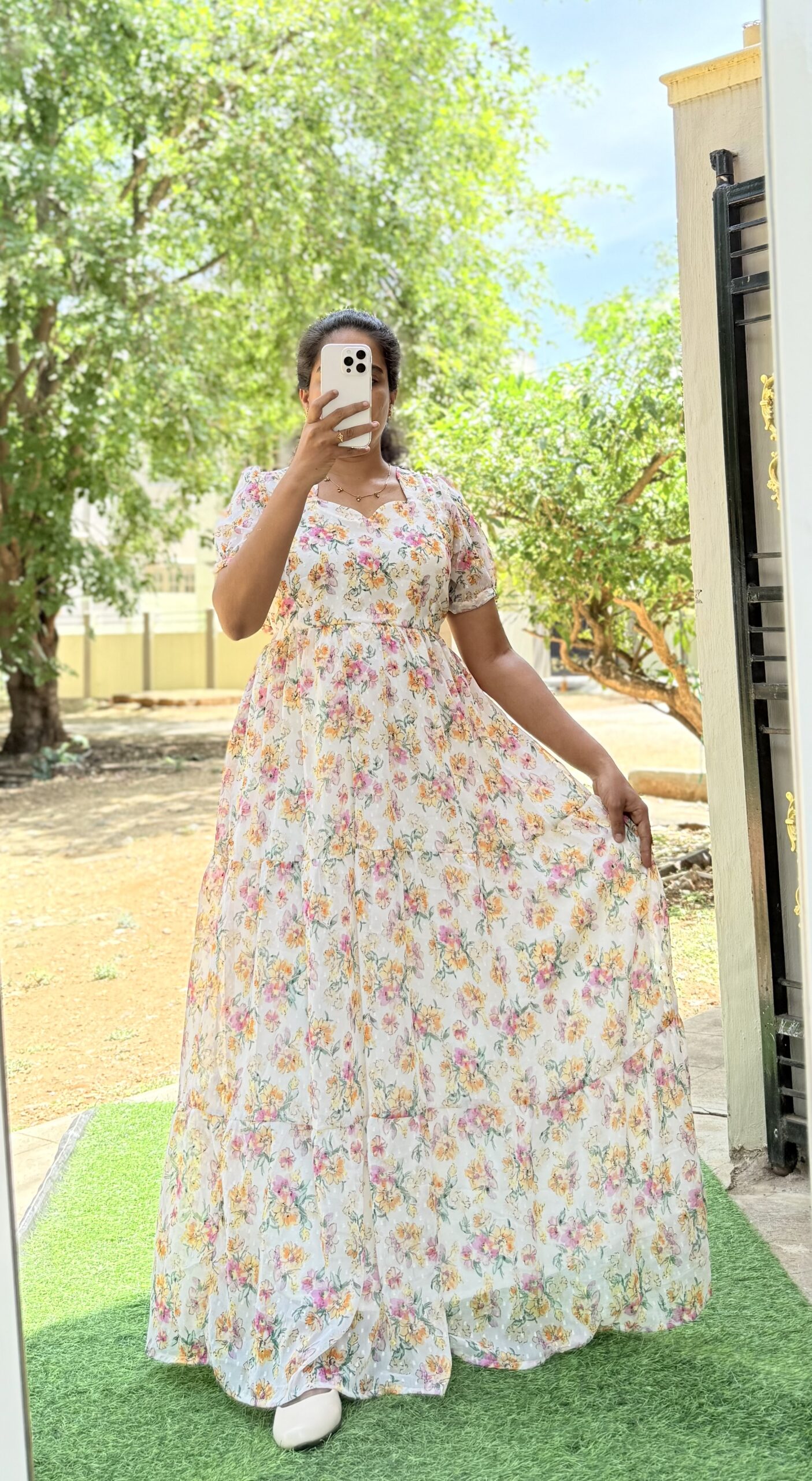 Georgette Maternity/ Feeding Maxi - 3tier - Georgette RR Hira