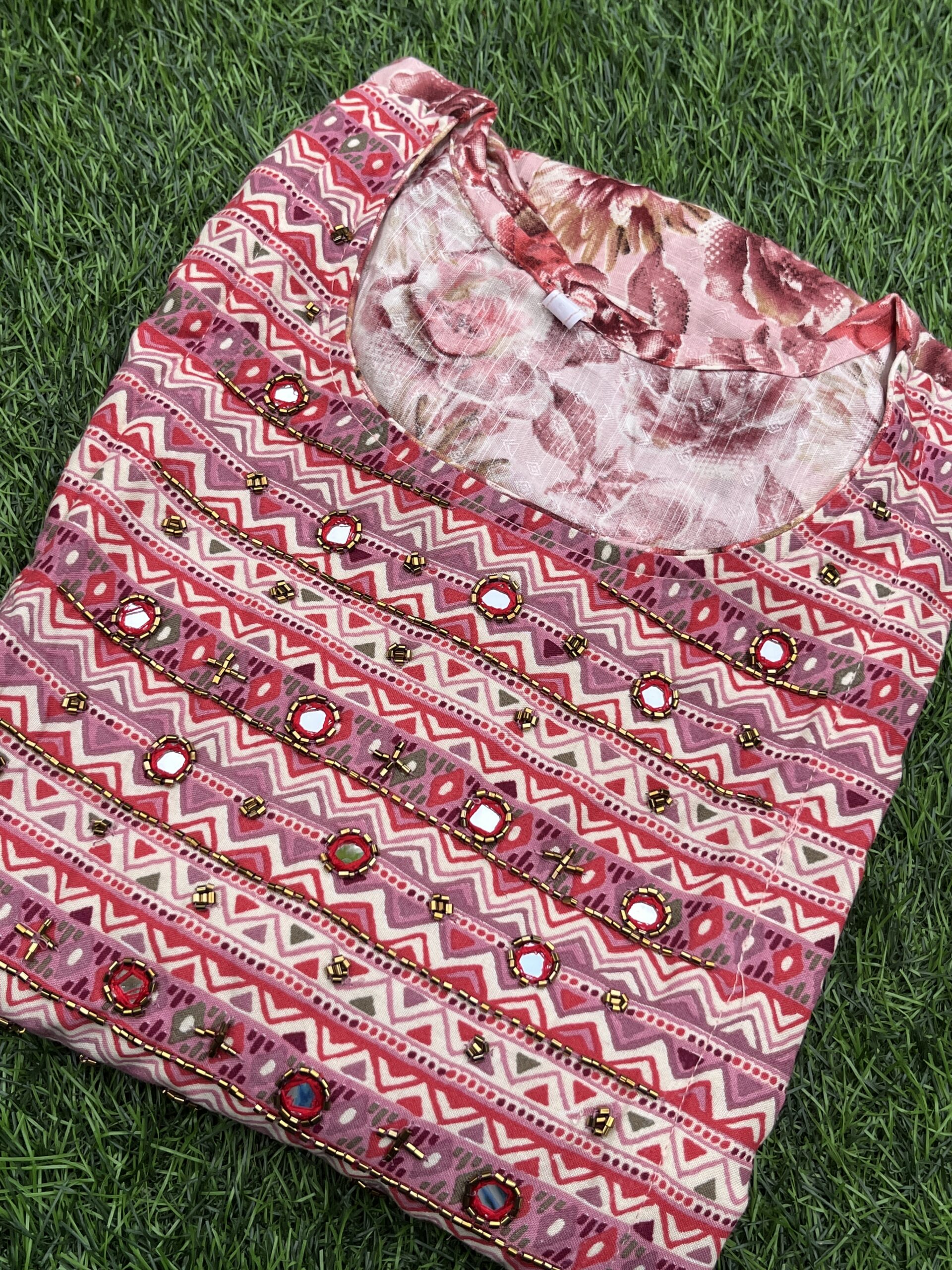 Maternity/Feeding kurti - Rayon Handwork - Image 2