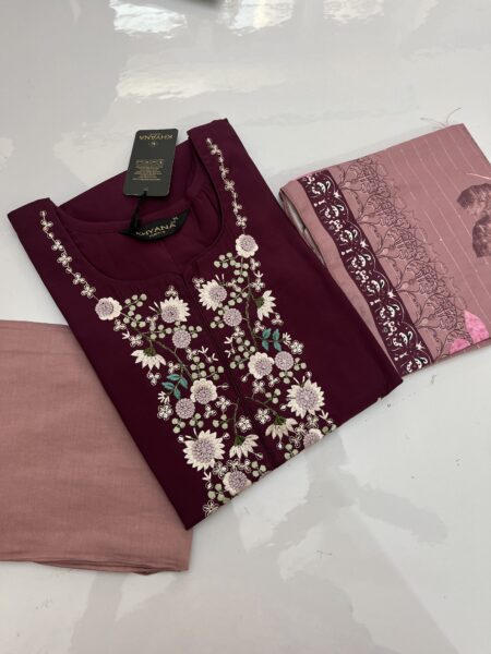 Kurti set - Normal 3pcs Purple - RM001