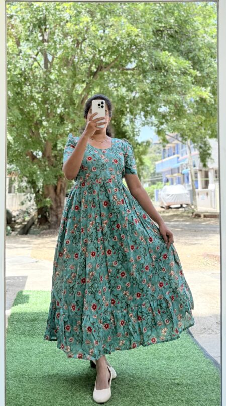 Cotton Maternity/Feeding kurti - Cotton Rama Kalamkari