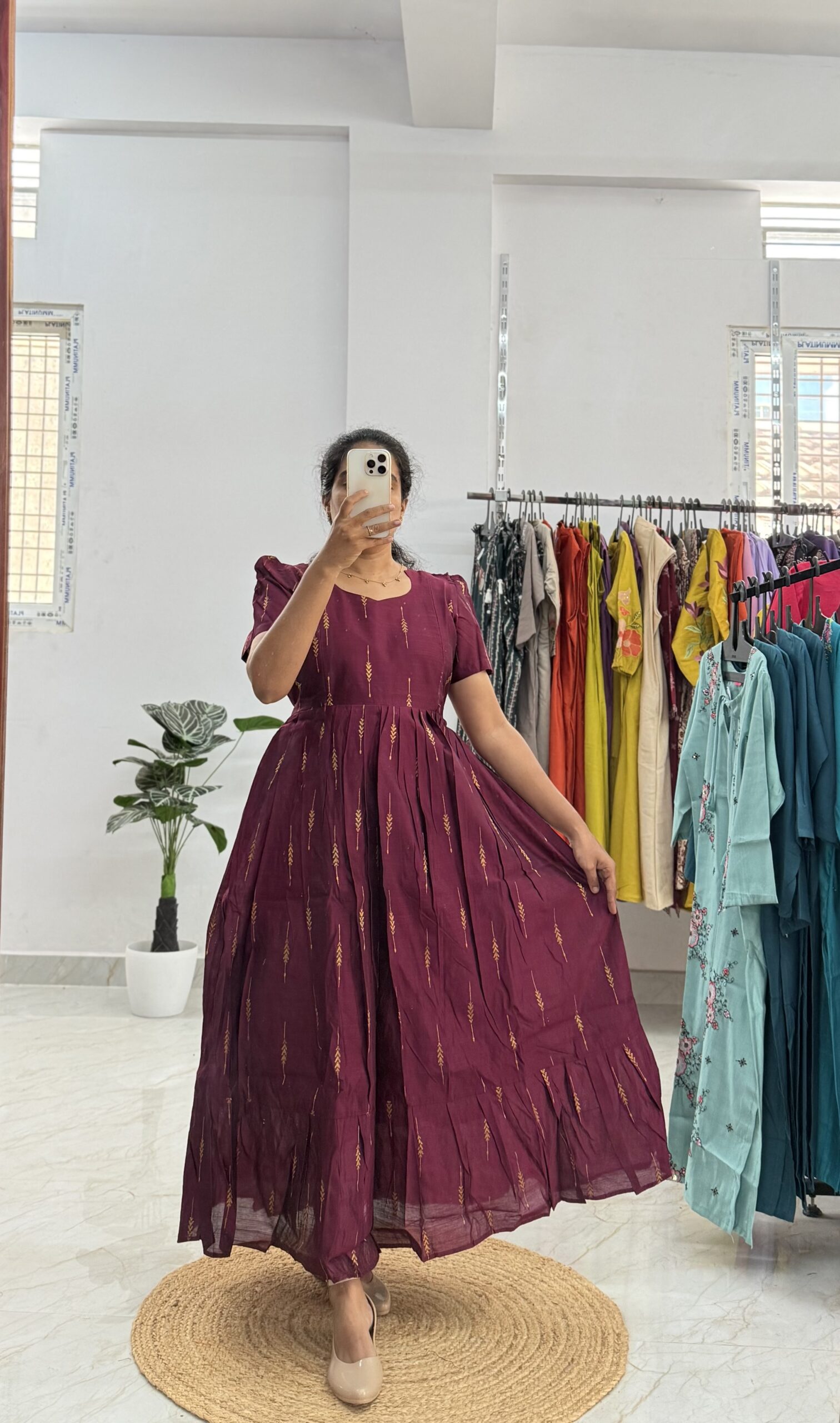 Maternity/Feeding kurti - Raw Silk - Arrow