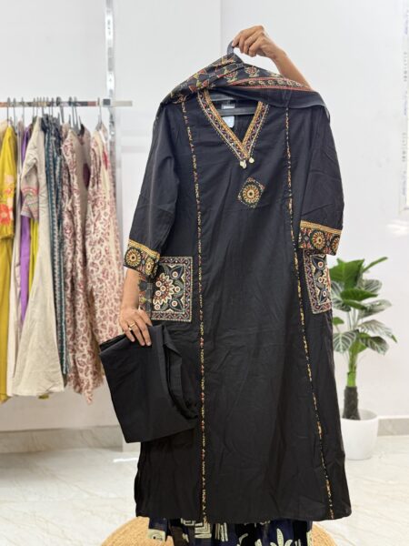 Kurti set - Cotton-  Normal 3PC SET - TBD177